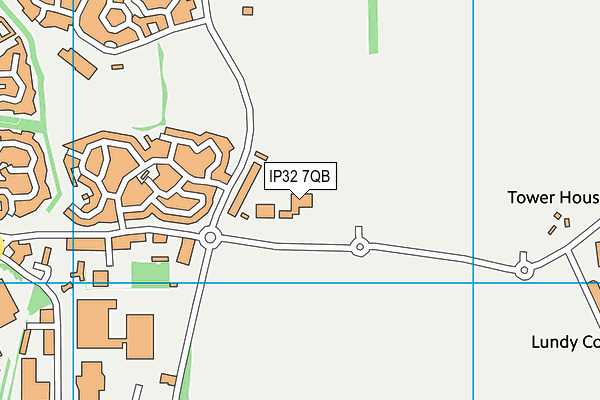 IP32 7QB map - OS VectorMap District (Ordnance Survey) IP32 7QB map - OS VectorMap District (Ordnance Survey)