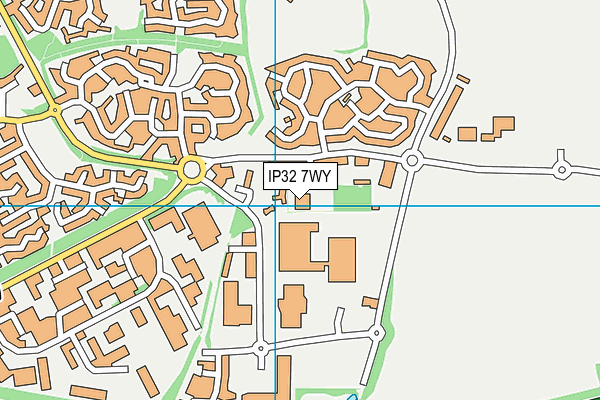 IP32 7WY map - OS VectorMap District (Ordnance Survey) IP32 7WY map - OS VectorMap District (Ordnance Survey)
