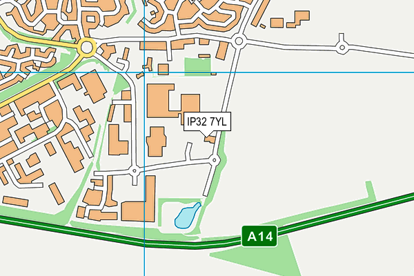 IP32 7YL map - OS VectorMap District (Ordnance Survey) IP32 7YL map - OS VectorMap District (Ordnance Survey)