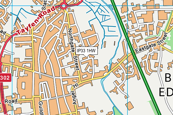 IP33 1HW map - OS VectorMap District (Ordnance Survey) IP33 1HW map - OS VectorMap District (Ordnance Survey)