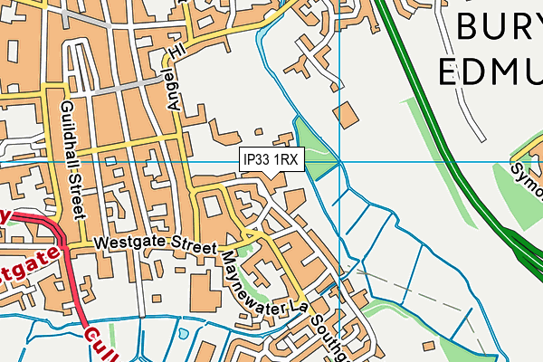 IP33 1RX map - OS VectorMap District (Ordnance Survey) IP33 1RX map - OS VectorMap District (Ordnance Survey)
