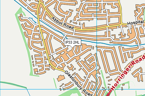 IP33 2HL map - OS VectorMap District (Ordnance Survey) IP33 2HL map - OS VectorMap District (Ordnance Survey)