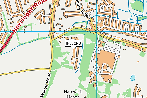IP33 2NB map - OS VectorMap District (Ordnance Survey) IP33 2NB map - OS VectorMap District (Ordnance Survey)