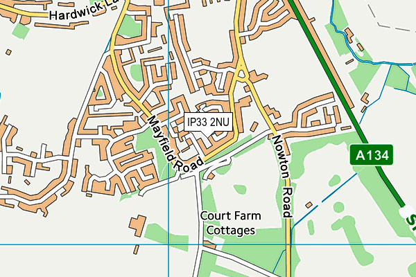 IP33 2NU map - OS VectorMap District (Ordnance Survey) IP33 2NU map - OS VectorMap District (Ordnance Survey)