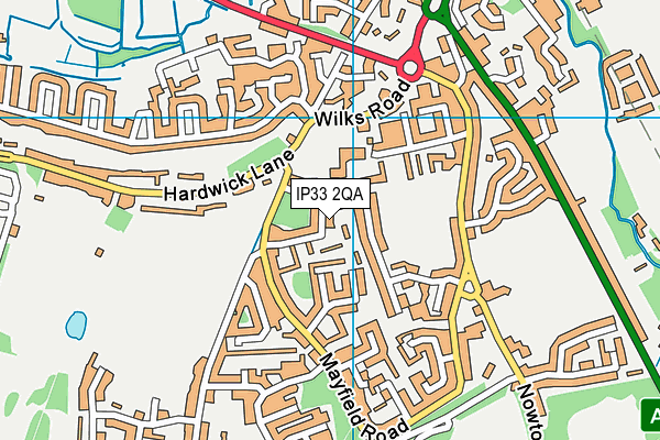IP33 2QA map - OS VectorMap District (Ordnance Survey) IP33 2QA map - OS VectorMap District (Ordnance Survey)