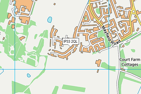 IP33 2QL map - OS VectorMap District (Ordnance Survey) IP33 2QL map - OS VectorMap District (Ordnance Survey)
