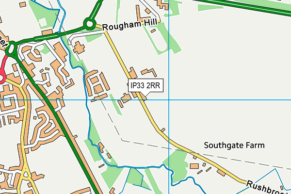 IP33 2RR map - OS VectorMap District (Ordnance Survey) IP33 2RR map - OS VectorMap District (Ordnance Survey)
