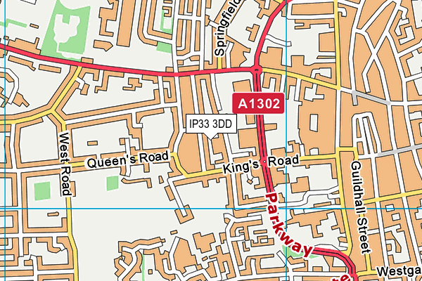 IP33 3DD map - OS VectorMap District (Ordnance Survey) IP33 3DD map - OS VectorMap District (Ordnance Survey)