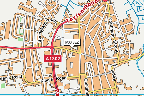 IP33 3EZ map - OS VectorMap District (Ordnance Survey) IP33 3EZ map - OS VectorMap District (Ordnance Survey)