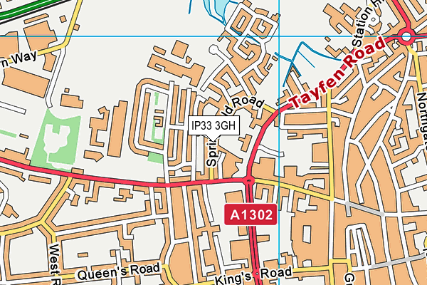 IP33 3GH map - OS VectorMap District (Ordnance Survey) IP33 3GH map - OS VectorMap District (Ordnance Survey)