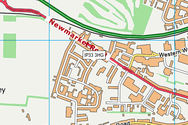 IP33 3HG map - OS VectorMap District (Ordnance Survey) IP33 3HG map - OS VectorMap District (Ordnance Survey)