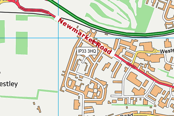 IP33 3HQ map - OS VectorMap District (Ordnance Survey) IP33 3HQ map - OS VectorMap District (Ordnance Survey)