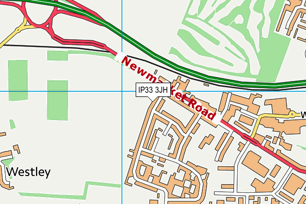 IP33 3JH map - OS VectorMap District (Ordnance Survey) IP33 3JH map - OS VectorMap District (Ordnance Survey)