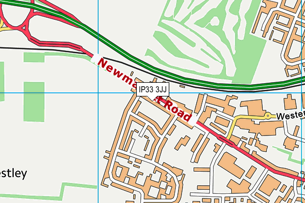 IP33 3JJ map - OS VectorMap District (Ordnance Survey) IP33 3JJ map - OS VectorMap District (Ordnance Survey)