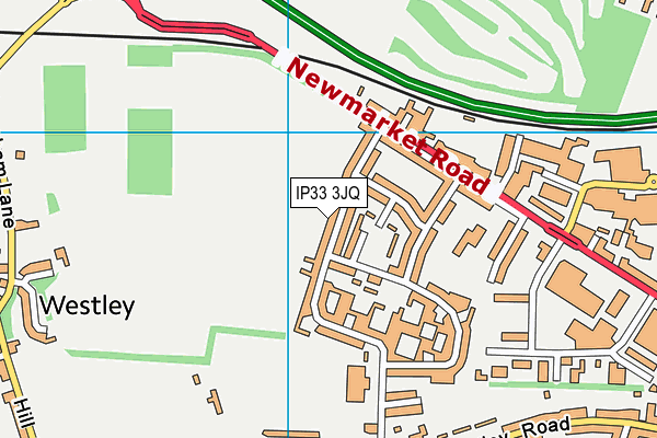 IP33 3JQ map - OS VectorMap District (Ordnance Survey) IP33 3JQ map - OS VectorMap District (Ordnance Survey)