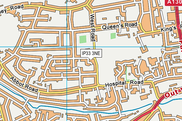IP33 3NE map - OS VectorMap District (Ordnance Survey) IP33 3NE map - OS VectorMap District (Ordnance Survey)