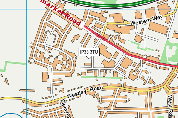 IP33 3TU map - OS VectorMap District (Ordnance Survey)