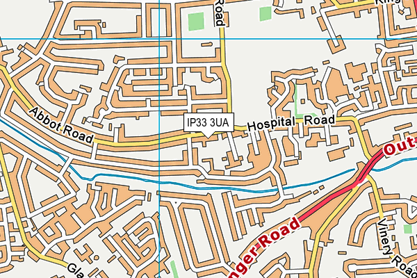 IP33 3UA map - OS VectorMap District (Ordnance Survey) IP33 3UA map - OS VectorMap District (Ordnance Survey)
