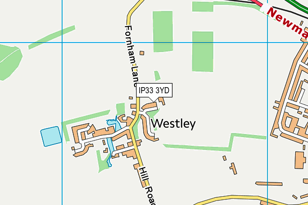 IP33 3YD map - OS VectorMap District (Ordnance Survey) IP33 3YD map - OS VectorMap District (Ordnance Survey)