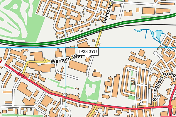 IP33 3YU map - OS VectorMap District (Ordnance Survey) IP33 3YU map - OS VectorMap District (Ordnance Survey)