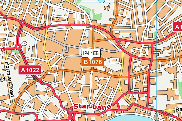 IP4 1EB map - OS VectorMap District (Ordnance Survey) IP4 1EB map - OS VectorMap District (Ordnance Survey)