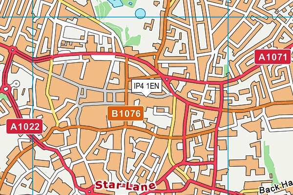 IP4 1EN map - OS VectorMap District (Ordnance Survey) IP4 1EN map - OS VectorMap District (Ordnance Survey)