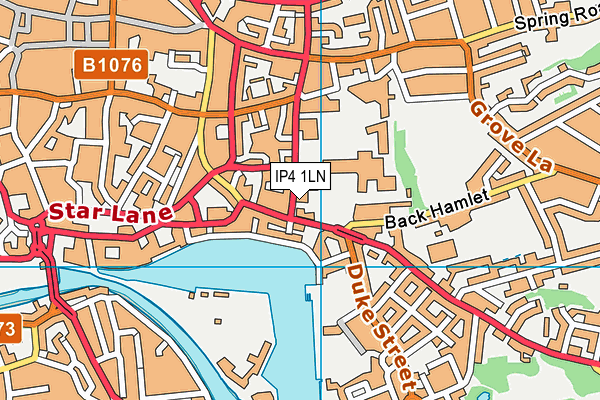 IP4 1LN map - OS VectorMap District (Ordnance Survey) IP4 1LN map - OS VectorMap District (Ordnance Survey)