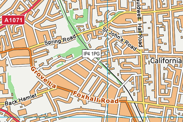 IP4 1PG map - OS VectorMap District (Ordnance Survey) IP4 1PG map - OS VectorMap District (Ordnance Survey)