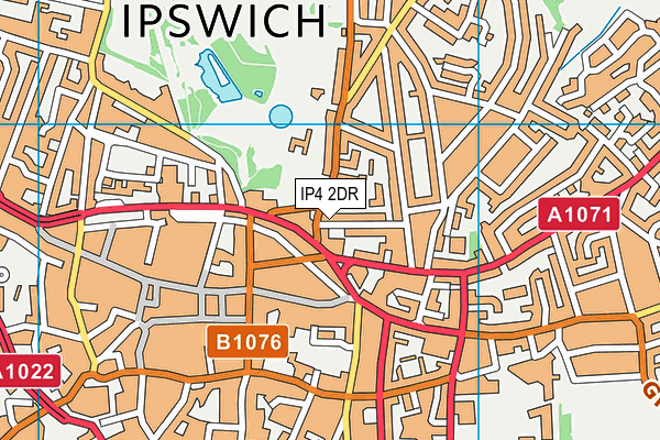 IP4 2DR map - OS VectorMap District (Ordnance Survey) IP4 2DR map - OS VectorMap District (Ordnance Survey)