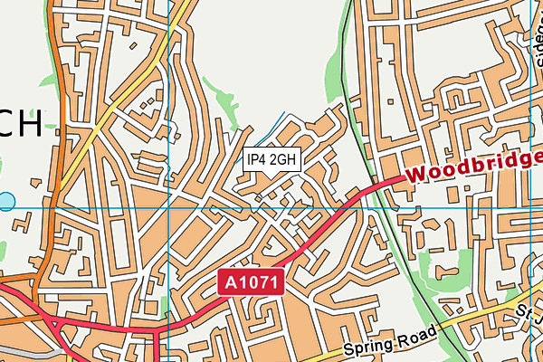 IP4 2GH map - OS VectorMap District (Ordnance Survey) IP4 2GH map - OS VectorMap District (Ordnance Survey)