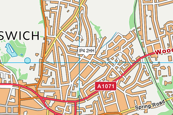 IP4 2HH map - OS VectorMap District (Ordnance Survey) IP4 2HH map - OS VectorMap District (Ordnance Survey)