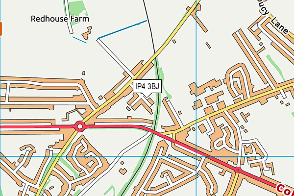 IP4 3BJ map - OS VectorMap District (Ordnance Survey) IP4 3BJ map - OS VectorMap District (Ordnance Survey)