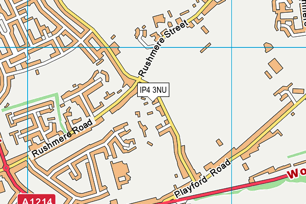 IP4 3NU map - OS VectorMap District (Ordnance Survey) IP4 3NU map - OS VectorMap District (Ordnance Survey)