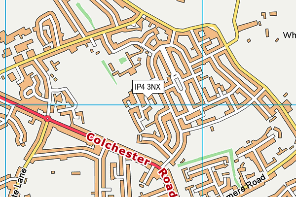 IP4 3NX map - OS VectorMap District (Ordnance Survey) IP4 3NX map - OS VectorMap District (Ordnance Survey)
