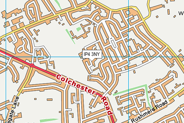 IP4 3NY map - OS VectorMap District (Ordnance Survey) IP4 3NY map - OS VectorMap District (Ordnance Survey)