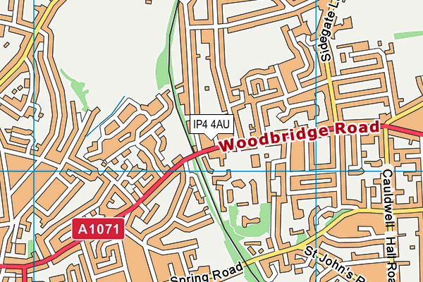 IP4 4AU map - OS VectorMap District (Ordnance Survey) IP4 4AU map - OS VectorMap District (Ordnance Survey)
