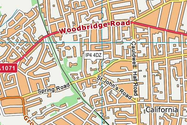 IP4 4DZ map - OS VectorMap District (Ordnance Survey) IP4 4DZ map - OS VectorMap District (Ordnance Survey)