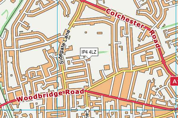 IP4 4LZ map - OS VectorMap District (Ordnance Survey) IP4 4LZ map - OS VectorMap District (Ordnance Survey)