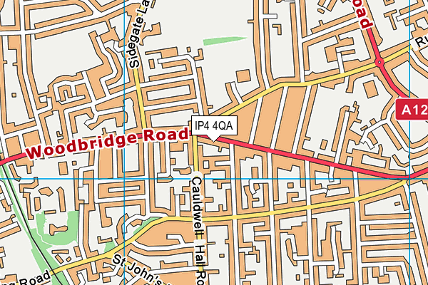 IP4 4QA map - OS VectorMap District (Ordnance Survey) IP4 4QA map - OS VectorMap District (Ordnance Survey)