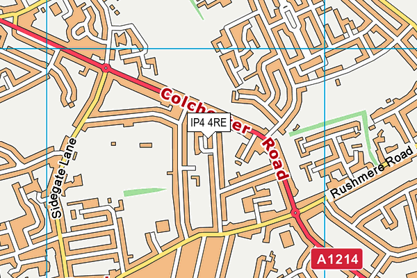 IP4 4RE map - OS VectorMap District (Ordnance Survey) IP4 4RE map - OS VectorMap District (Ordnance Survey)
