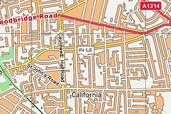 IP4 5JE map - OS VectorMap District (Ordnance Survey) IP4 5JE map - OS VectorMap District (Ordnance Survey)