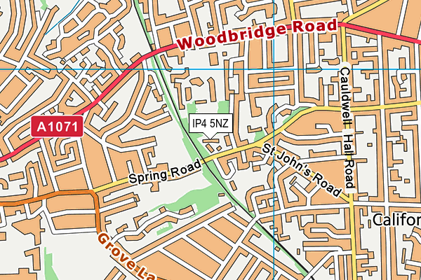IP4 5NZ map - OS VectorMap District (Ordnance Survey) IP4 5NZ map - OS VectorMap District (Ordnance Survey)