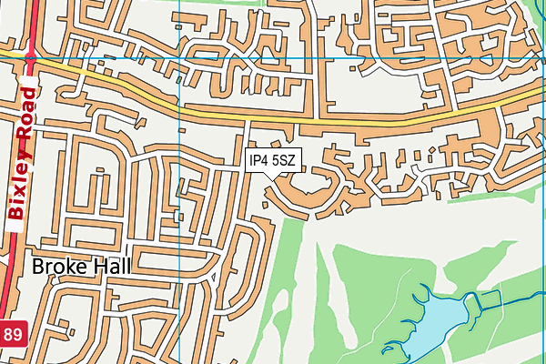 IP4 5SZ map - OS VectorMap District (Ordnance Survey) IP4 5SZ map - OS VectorMap District (Ordnance Survey)
