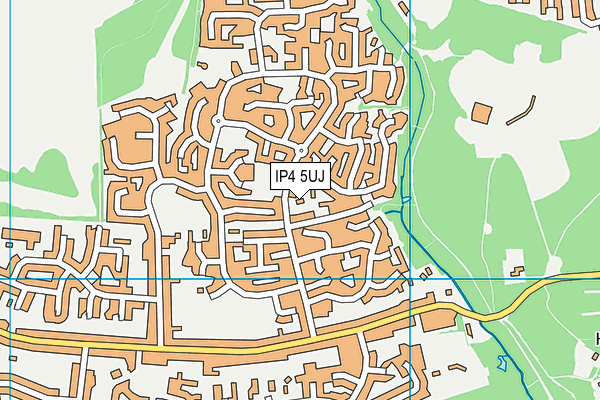 IP4 5UJ map - OS VectorMap District (Ordnance Survey) IP4 5UJ map - OS VectorMap District (Ordnance Survey)