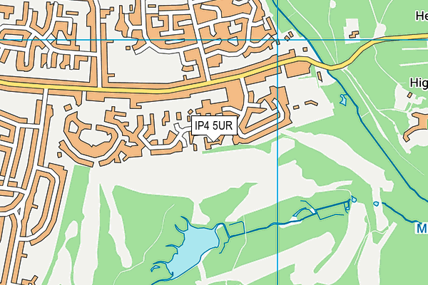 IP4 5UR map - OS VectorMap District (Ordnance Survey) IP4 5UR map - OS VectorMap District (Ordnance Survey)
