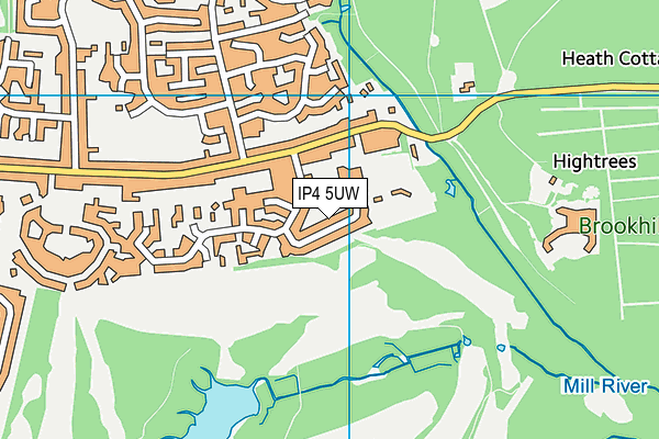 IP4 5UW map - OS VectorMap District (Ordnance Survey) IP4 5UW map - OS VectorMap District (Ordnance Survey)