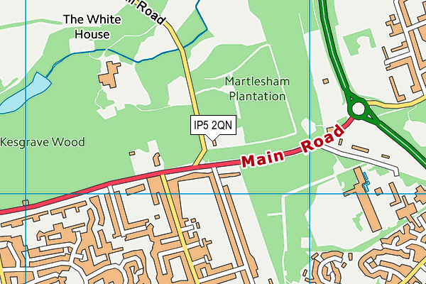 IP5 2QN map - OS VectorMap District (Ordnance Survey) IP5 2QN map - OS VectorMap District (Ordnance Survey)