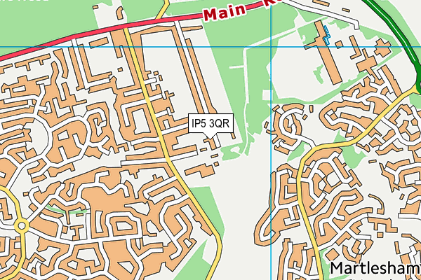 IP5 3QR map - OS VectorMap District (Ordnance Survey) IP5 3QR map - OS VectorMap District (Ordnance Survey)