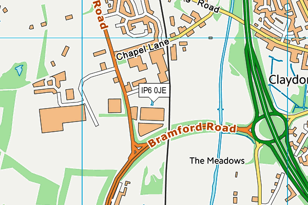 IP6 0JE map - OS VectorMap District (Ordnance Survey) IP6 0JE map - OS VectorMap District (Ordnance Survey)
