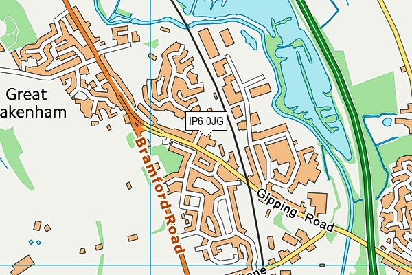 IP6 0JG map - OS VectorMap District (Ordnance Survey) IP6 0JG map - OS VectorMap District (Ordnance Survey)